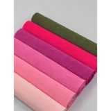 Roco Paper Co. Roco Paper Italyan Krapon Kağıdı Set Pinky – 180 gr - 25X125 cm 6'lı Paket - %260 Esneme Özelliği