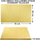 Roco Paper Co. Roco Paper Pelur Kağıt 17 Gr/m. & 50*70 cm - 15'li Paket Altın Renk