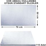 Roco Paper Co. Roco Paper Pelur Kağıt 17 Gr/m. & 50*70 cm - 15'li Paket Gümüş Renk