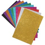 Roco Paper Co. Simli Fon Kartonu A4 - 10 Renk Simli Fon Kağıdı - 20X30 cm