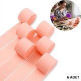 Roco Paper Co. Somon Şerit Krapon Kağıdı Rulosu, Çiçek Yapım, Parti, El Işi Süsleme Kağıdı, 6 Adet, 4.5cm x 22METRE