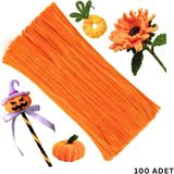 Roco Paper Co. Şönil Tel, El Işi, Dıy, Hobi ve Çiçek Yapım Teli, Turuncu, 100 Adet, 6 mm - 30 cm