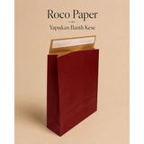 Roco Paper Co. Yapışkan Bantlı Kraft Kese Kağıdı, Bordo, 25X8X30 cm - 24'lü Paket, Hediye ve Kargo Zarfı