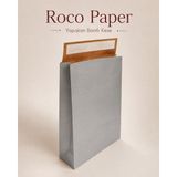 Roco Paper Co. Yapışkan Bantlı Kraft Kese Kağıdı, Gümüş Renk, 25X8X30 cm - 24'lü Paket, Hediye ve Kargo Zarfı