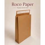 Roco Paper Co. Yapışkan Bantlı Kraft Kese Kağıdı, Kraft Renk, 25X8X30 cm - 24'lü Paket, Hediye ve Kargo Zarfı