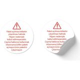 Roco Paper Co. Yuvarlak Kuşe Ambalaj, Kutu Sticker– Paketi Açmayın Etiketi, 27 mm x 27 mm -140 Adet