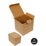 Roco Paper Kilitli E-Ticaret Hediye Kutusu, Kraft Karton Kargo Paketleme Kutusu, 25 Adet, 11X11X12 cm