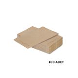 roco paper Körüklü Kraft Kese Kağıdı, Çizgili Şamua Kağıt Poşet, Hediye Ambalaj Poşeti, 100 Adet, 15x24 Cm