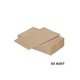 roco paper Körüklü Kraft Kese Kağıdı, Çizgili Şamua Kağıt Poşet, Hediye Ambalaj Poşeti, 50 Adet, 25x33 Cm