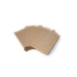roco paper Kraft Şamua Pencereli Kese Kağıdı, Körüklü Ambalaj Poşeti, Butik Hediye Paketi, 100 Adet, 15x30 Cm