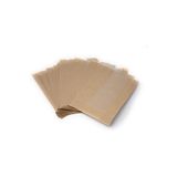 roco paper Kraft Şamua Pencereli Kese Kağıdı, Körüklü Ambalaj Poşeti, Butik Hediye Paketi, 100 Adet, 25x33 Cm