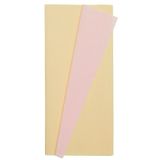 roco paper Premium Alman Çift Taraflı Krapon, Çiçek Yapım Kağıdı,90gr 25x125 Cm %130 Esneme, Beyaz&Açık Şeftali