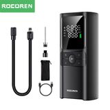 Rocoren 150 PSI Hava Pompası 4000 mAh Şarjlı Taşınabilir Araç Lastik Bisiklet Top Şişirme LED Lamba LCD Ekran Powerbank