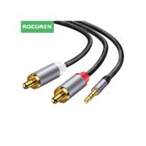 Rocoren 3.5mm AUX Jack to RCA Hi-Fi Ses Kablosu 50 CM
