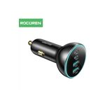 Rocoren 70W 4 Portlu 2*Type-C 2*USB-A LED Işıklı Araç içi Hızlı Şarj Cihazı