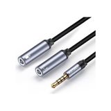 Rocoren Hi-Fi TRRS Mikrofon ve Kulaklık Birleştirici 3.5mm Y Jack Kablo