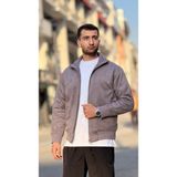 Rocqerx X-2021 Ribanalı Içi Kapitone Süet Mont - Füme