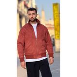Rocqerx X-2021 Ribanalı Içi Kapitone Süet Mont - Kiremit