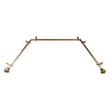 Rod Desyne Moyat perde çubuğu, cumbalı pencere için, 50,8-91,4 cm, 96,5-182,9 cm, antik pirinç
