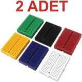 Rodevino 2 Adet Mini Breadboard 170 Pin – Prototip Devre Tahtası Karışık Renk