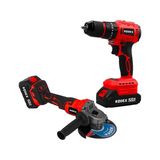 Rodex 2'Li Makine Seti 20V 2X4.0ah Lı-Ion D.matkap 45Nm Avuç Taşlama 125Mm Bmc