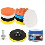 Rodex Pasta Cila Polisaj Süngeri Pedi Seti 115 Mm Otomotiv Parlatıcı Autokit Oto Pasta 300 Gr ( 12 Parça)