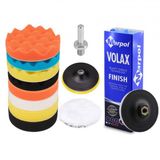 Rodex Pasta Cila Polisaj Süngeri Pedi Seti 115 Mm Otomotiv Parlatıcı Metal Parlatma Seti ( 13 Parça)