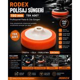 Rodex Polisaj Süngeri 150 mm Pasta Cila Süngeri | Profesyonel Araç Parlatma ve Boya Bakım Pedi (Matkap ve Avuç Taşlamalara Uyumlu) - 1 ADET