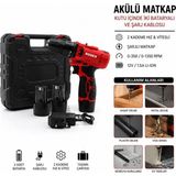 Rodex RDX-3322 Matkap Çift Batarya 12V / 1.5A Lı-Ion 2 Kademe Hız 0-350 / 0-1350 Rpm Şarjlı Vitesli