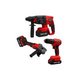 Rodex RDX3003 A.k 3'lü Makine Seti 20V 2X4.0AH Lı-Ion D.matkap 45NM Kırıcı Delici 2.5j Avuç Taşlama 125MM