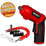 Rodex RDX3085 Akülü Vidalama Şarjlı Tornavida 12 Parça 3.6V Li-on Akü ile Darbesiz Kullanım