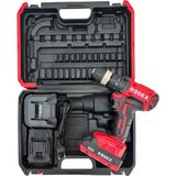 RODEX RDX3375 20V 2.0A Li-Ion AKÜLÜ VİDALAMA DELME SETİ KIRMIZI - RDX3375A