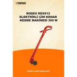 Rodex RDX912 Elektrikli Çim Kenar Kesme Makinesi 300 W | Pratik & Hafif Bahçe Aleti