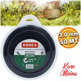 Rodex RDY330 Misina Motorlu Tırpan Kare Misina 3 mm 50 Metre Çim Ot Biçme Teli