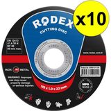 Rodex SRM10115N Metal, Inox, Paslanmaz Çelik Kesme Taşı 115MM 10 Adet - 115 mm
