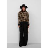 Rodez Leopar Desenli Oversize Kazak - Leopar - Kahverengi - Standart