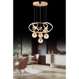 Rodin 4'lü Gold Sarkıt Beyaz Power LED Taşlı Ledli Avize