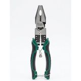 Rodin Tools Cr-V Çok Amaçlı Elektrikçi Pensesi - Kablo Soyucu ve Sıkma Pensesi (9 Inç / 215MM) - Yeşil