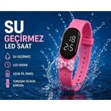 Rodium Çocuk Kol Saati Dokunmatik LED Su Geçirmez Fuşya Fiyonk (Akıllı Saat Değildir)