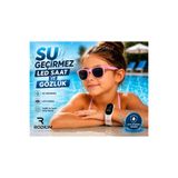 Rodium Çocuk Kol Saati LED Saat ve Gözlük Seti Beyaz Fiyonk Emojili