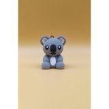 Rodopiva Örgü Desenli Koala Anahtarlık (Plastik) - Çok Renkli - 4cm x 3cm