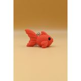 Rodopiva Örgü Desenli Sevimli Japon Balığı Anahtarlık (Plastik) - Çok Renkli - 5cm x 3cm