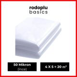 Rodoplu Store | Hışır Örtü, Naylon Branda, Boya Badana ve Taşıma Örtüsü [20m², İnce] - Şeffaf Beyaz - 20m² (4 x 5)
