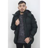 Rodrigo Fistan Store Erkek Hakim Yaka Spor Kesim Dar Kalıp Kapüşonlu Kışlık Şişme Mont - Haki Yeşil