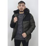 Rodrigo Fistan Store Erkek Hakim Yaka Spor Kesim Rahat Kalıp Kapüşonlu Kışlık Şişme Mont - Haki Yeşil