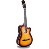 Rodriguez RCC550SB 4/4 Cutaway Klasik Gitar Sunburst