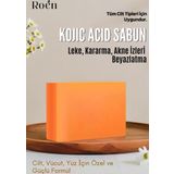 Roen Doğal Kojik Asit Sabun, Cilt Beyazlatıcı, Leke Giderme, Kararma, Akne, Güneş Lekeleri 110Gr
