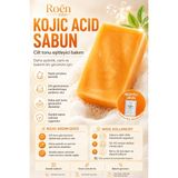 Roen Doğal Kojik Asit Sabunu, Cilt Beyazlatıcı, Leke Giderme, Kararma, Akne, Güneş Lekeleri 110GR