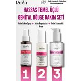 Roen Hassas Temel Üçlü Genital Bakım Seti, İntim Sprey, İntim Beyazlatıcı Krem Ve İntim Yıkama Jeli