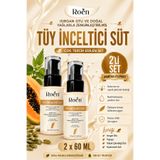 Roen Tüy Azaltıcı, Tüy Süt, Isırgan & Hyaluronik Asit Özlü, Nemlendirici Etkili (2x60 ml)